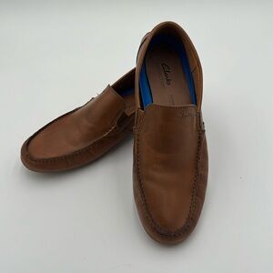 Clark's Leather driving shoes men's size 10 M Extreme Comfort. Mint condition!